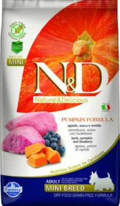 Farmina N&D Pumpkin Adult Mini 2.5kg Ξηρά Τροφή χωρίς Σιτηρά για Ενήλικους Σκύλους Μικρόσωμων Φυλών με Αρνί και Κολοκύθα
