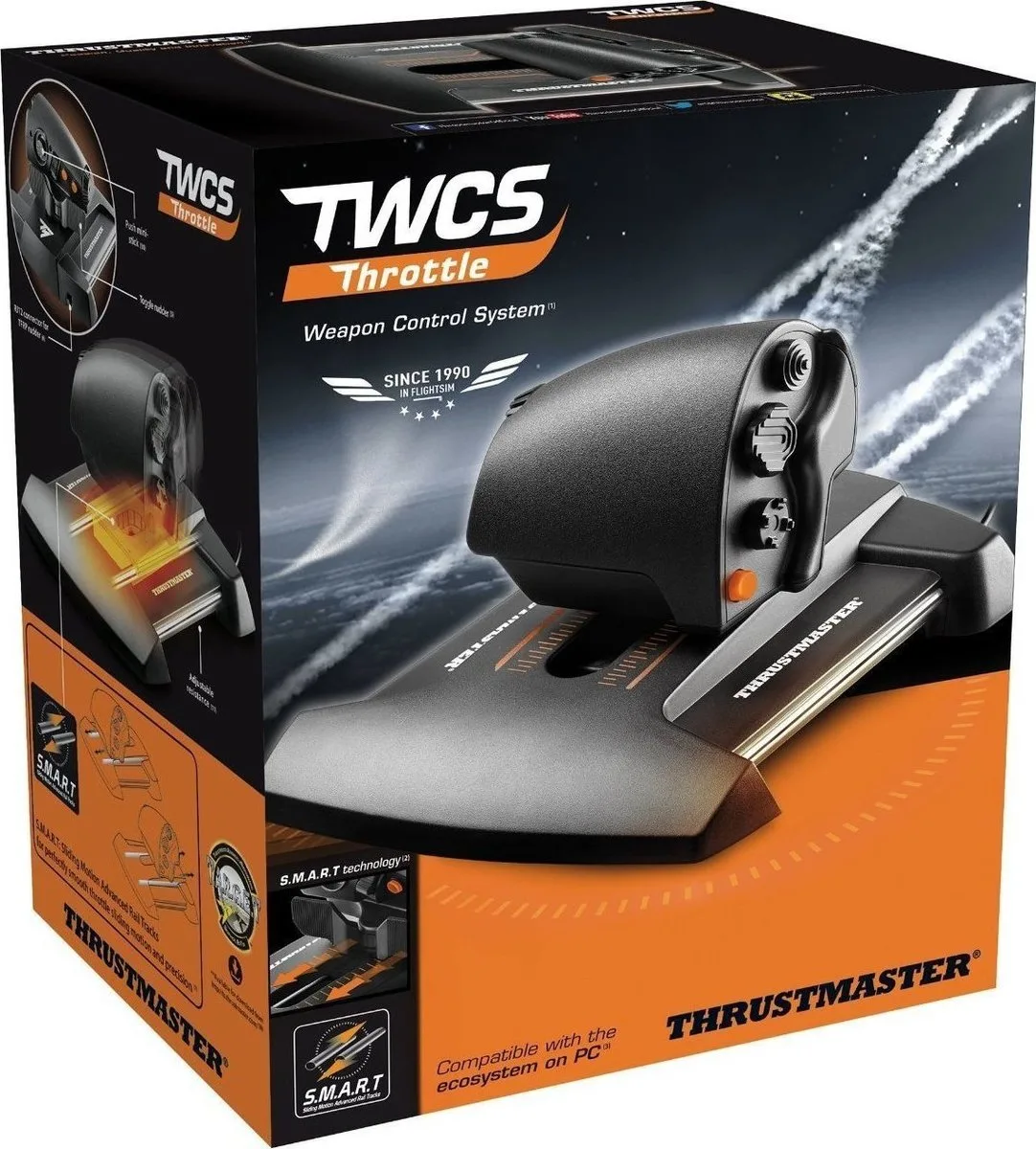 Thrustmaster TWCS Throttle   (Μαύρο), Πορτοκαλί USB Χειριστήριο κίνησης Αναλογικά / Ψηφιακά MAC, PC