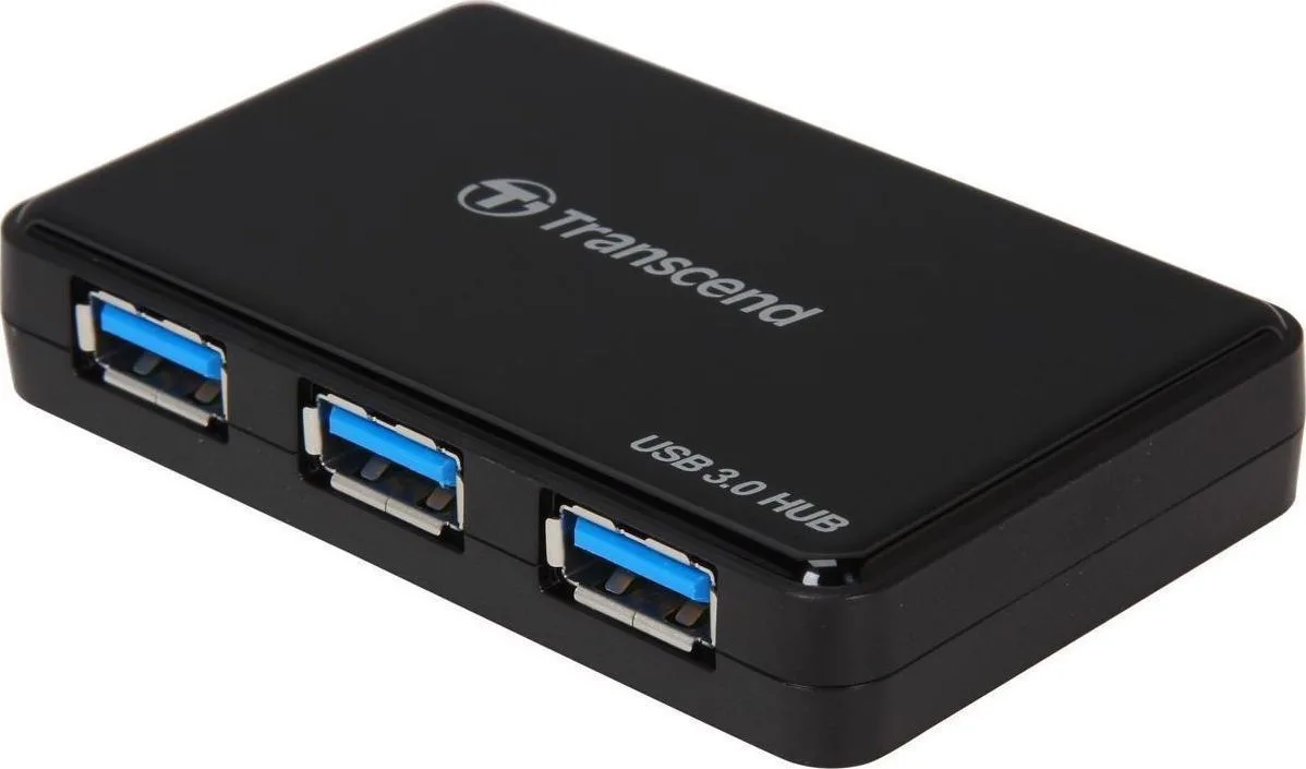 Transcend HUB3 USB 3.0 Hub 4 Θυρών με σύνδεση USB-A και Εξωτερική Παροχή Ρεύματος (TS-HUB3K)