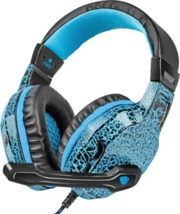 Natec Fury Hellcat Over Ear Gaming Headset με σύνδεση 3.5mm / USB Μπλε