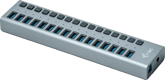 i-tec USB 3.0 Hub 16 Θυρών με σύνδεση USB-A & Θύρα Φόρτισης και Εξωτερική Παροχή Ρεύματος (U3CHARGEHUB16)