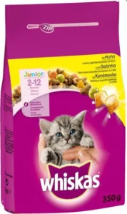 Whiskas Junior 2-12 Ξηρά Τροφή χωρίς Γλουτένη για Ανήλικες Γάτες με Κοτόπουλο 14kg