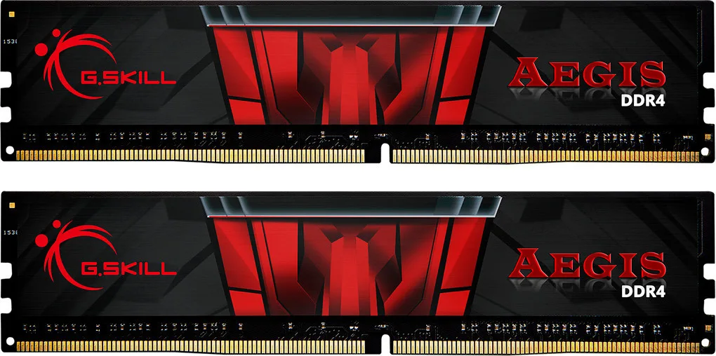 G.Skill Aegis 16GB DDR4 RAM με 2 Modules (2x8GB) και Ταχύτητα 3200 για Desktop (F4-3200C16D-16GIS)