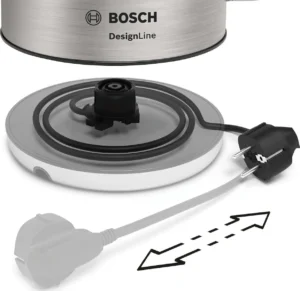 Bosch TWK4P440 Ηλεκτρικός Βραστήρας 1,7 L 2400 W Μαύρος (Μαύρο), Ανοξείδωτο ατσάλι