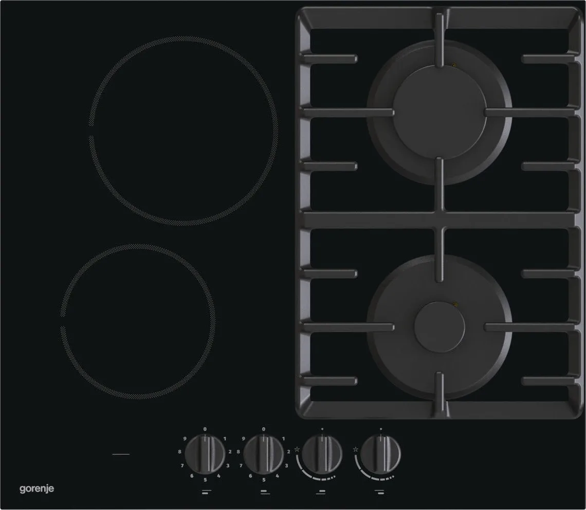 Εστία Αυτόνομη Υγραερίου & Ρεύματος Gorenje GCE691BSC 4 Θέσεων Μαύρη 60x52.2εκ.