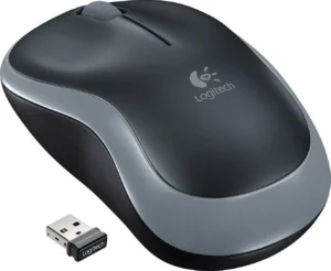 Logitech M185 Ασύρματο Mini Ποντίκι Black Grey