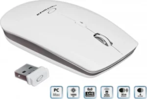 Esperanza Wireless 4D Optical Mouse Suturn Ασύρματο Mini Ποντίκι Λευκό