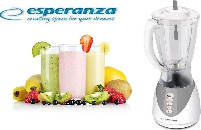 Esperanza Μπλέντερ 1.5lt 500W Λευκό EKM023E