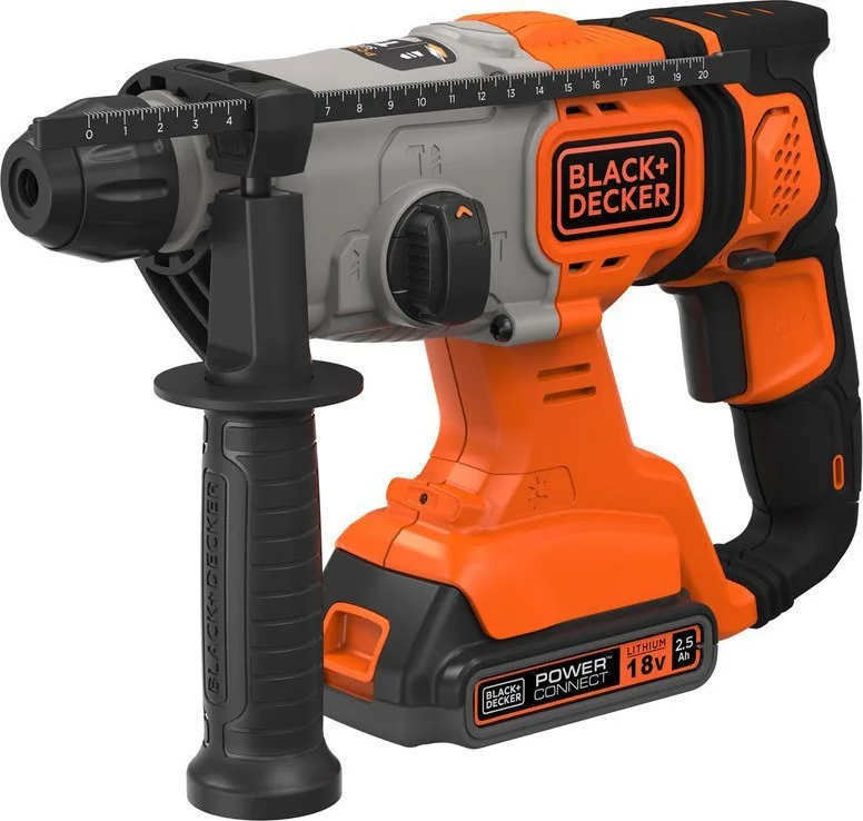 Black & Decker Κρουστικό Σκαπτικό Πιστολέτο Μπαταρίας 18V 2x2.5Ah με Υποδοχή SDS Plus BCD900E2K