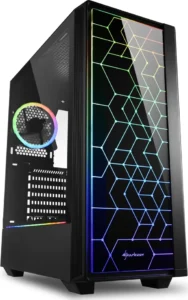 Sharkoon RGB LIT 100 Midi Tower Μαύρος (Μαύρο)
