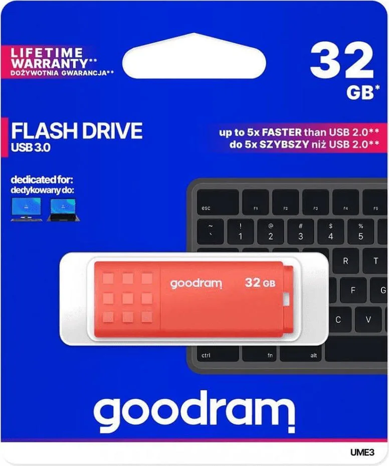 GoodRAM UME3 32GB USB 3.0 Stick Πορτοκαλί