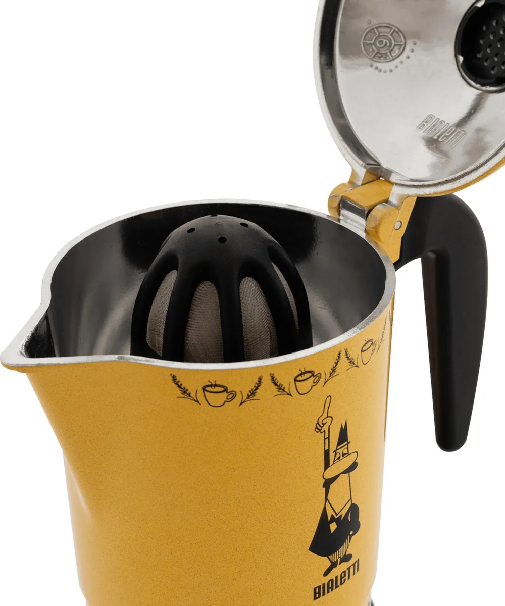 Bialetti Orzo Express 0002328/MR Μπρίκι Espresso 2cups Κίτρινο