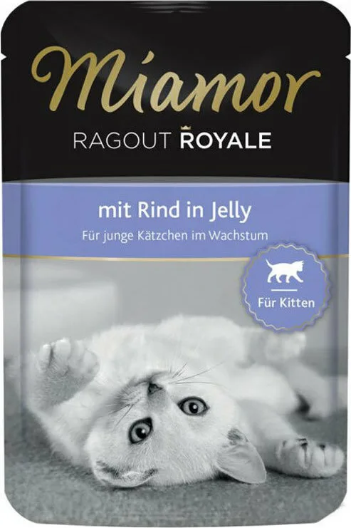 Miamor Ragout Royale KItten Υγρή Τροφή για Ανήλικες Γάτες σε Φακελάκι με Βοδινό 100gr 010835