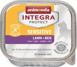 Animonda Integra Protect Sensitive Υγρή Τροφή για Ενήλικες Γάτες σε Ταψάκι με Αρνί και Ρύζι Διαίτης 100gr