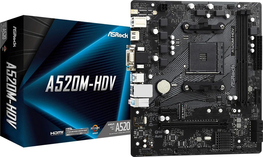 Asrock A520M-HDV Υποδοχή AM4 micro ATX