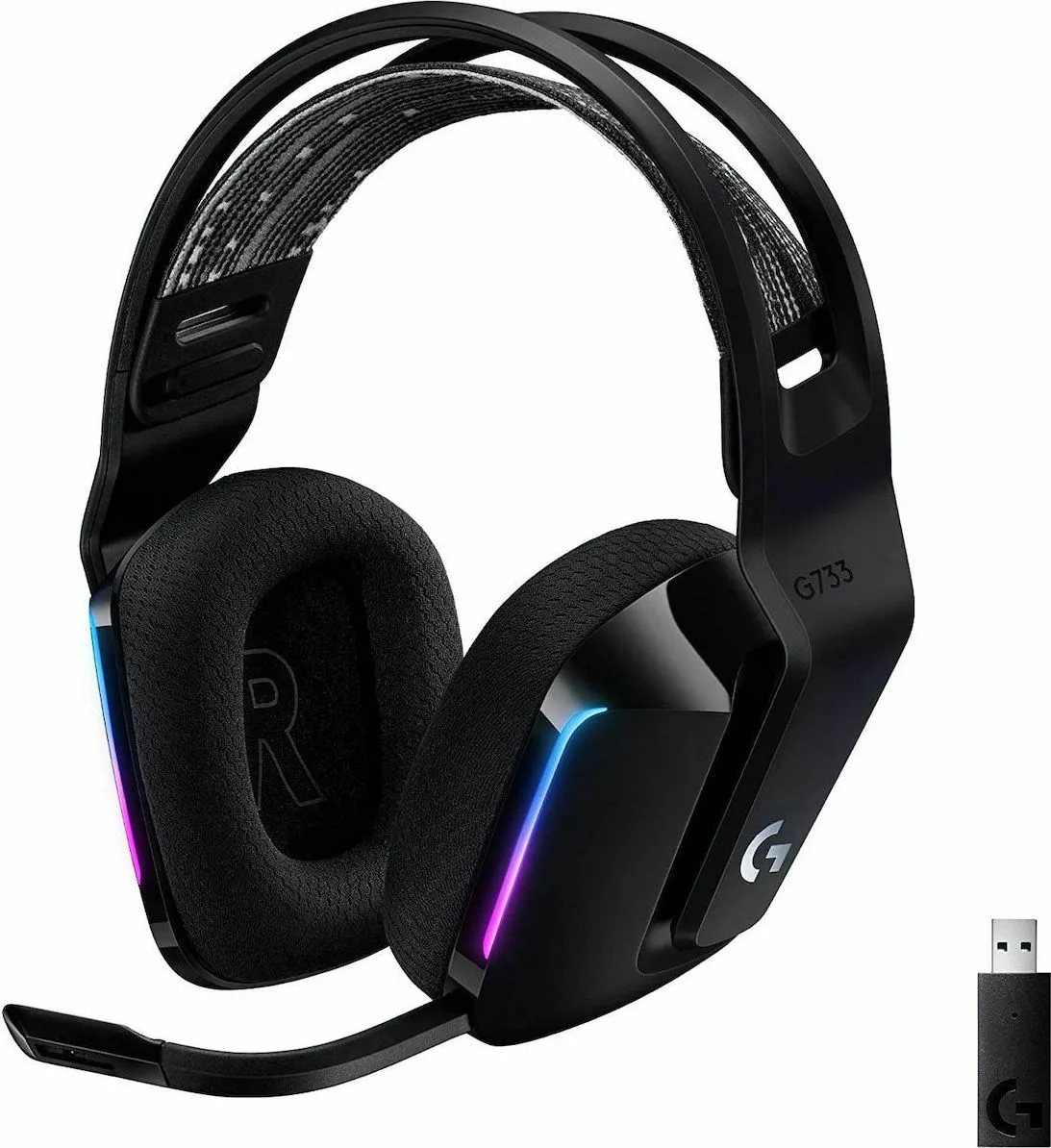 Logitech G G733 Lightspeed Ασύρματο Over Ear Gaming Headset με σύνδεση USB