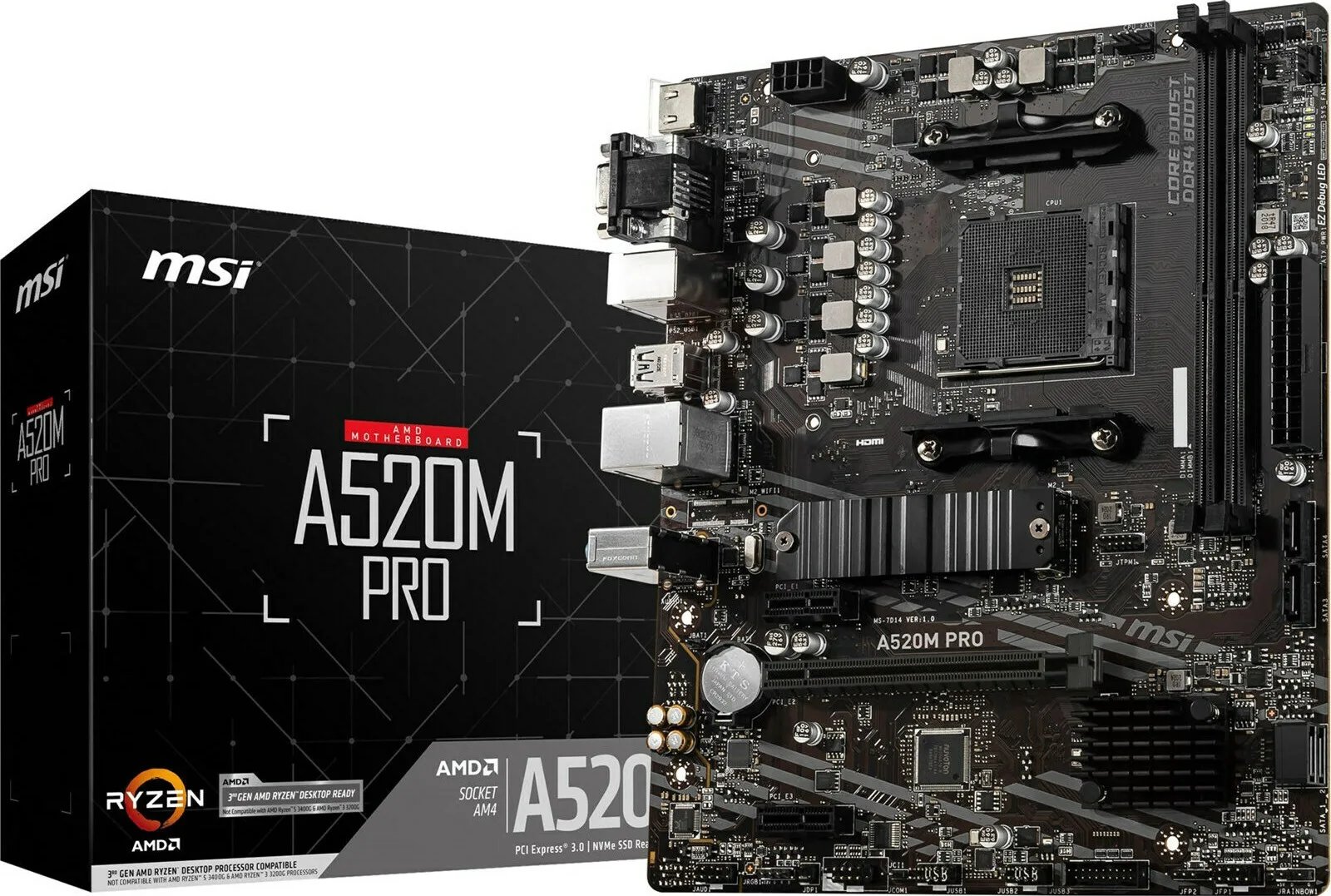 MSI A520M PRO μητρική κάρτα AMD A520 Υποδοχή AM4 micro ATX