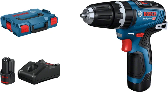 Bosch GSB 12V-35 Κρουστικό Δραπανοκατσάβιδο Μπαταρίας Brushless 12V 2x3Ah
