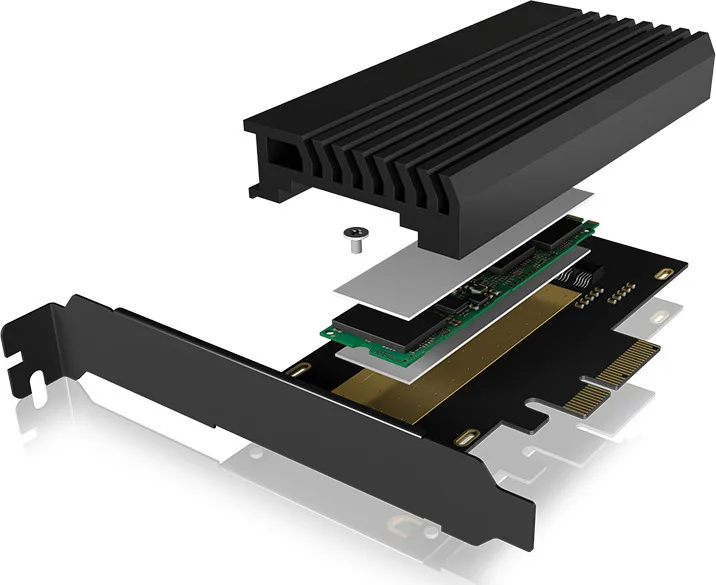 Icy Box Κάρτα PCIe για 1 M.2 NVMe SSD (IB-PCI214M2-HSL)