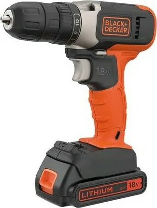 Black & Decker Δραπανοκατσάβιδο Μπαταρίας  18V 1x1.5Ah BCD001C1