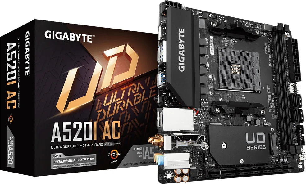 Gigabyte A520I AC μητρική κάρτα AMD A520 Υποδοχή AM4 mini ITX