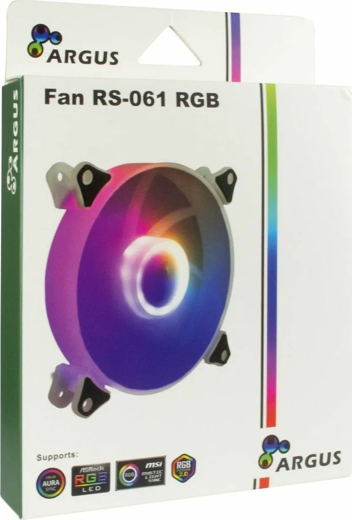 Argus RS-061 RGB Case Fan 120mm με Σύνδεση 4-Pin PWM Λευκό