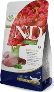 Farmina N&D Quinoa Digestion Ξηρά Τροφή για Ενήλικες Γάτες με Ευαίσθητο Γαστρεντερικό με Αρνί 1.5kg