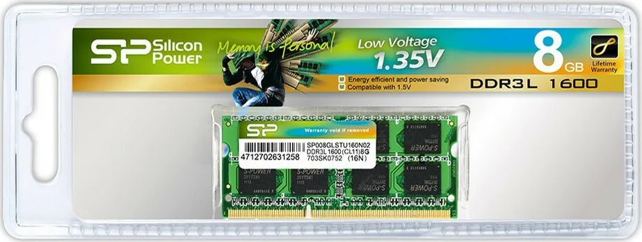 Silicon Power 8GB DDR3 RAM 1600 για Laptop (SP008GLSTU160N02)