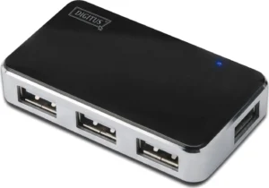 Digitus USB 2.0 Hub 4 Θυρών με σύνδεση USB-A και Εξωτερική Παροχή Ρεύματος (DA-70220)