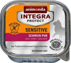 Animonda Integra Protect Sensitive Υγρή Τροφή για Ενήλικες Γάτες σε Ταψάκι με Χοιρινό Διαίτης, χωρίς Σιτηρά 100gr