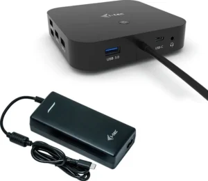 i-tec USB-C Dual Display Docking Station with Power Delivery 100W + i-tec Universal Charger 112 W