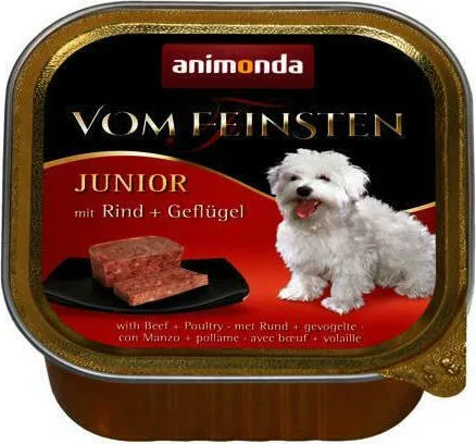 Animonda Vom Feinsten Υγρή Τροφή για Κουτάβια σε Ταψάκι με Βοδινό και Πουλερικά χωρίς Σιτηρά & Γλουτένη 150gr