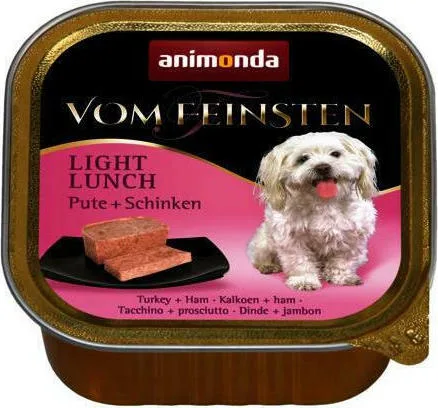 Animonda Vom Feinsten Light Lunch Υγρή Τροφή Σκύλων σε Ταψάκι Διαίτης με Γαλοπούλα και Χοιρινό Διαίτης, χωρίς Σιτηρά & Γ