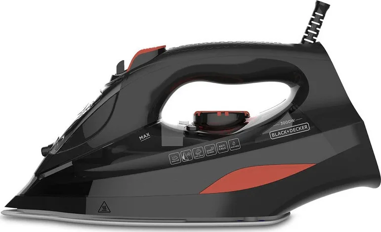 Black & Decker BXIR3000E Ατμοσίδερο 3000W Μαύρο, Πορτοκαλί