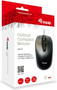 Equip Optical Compact Mouse Ενσύρματο Ποντίκι Μαύρο