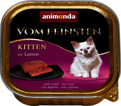 Animonda Vom Feinsten Kitten Υγρή Τροφή για Ανήλικες Γάτες σε Ταψάκι με Αρνί χωρίς Σιτηρά 100gr