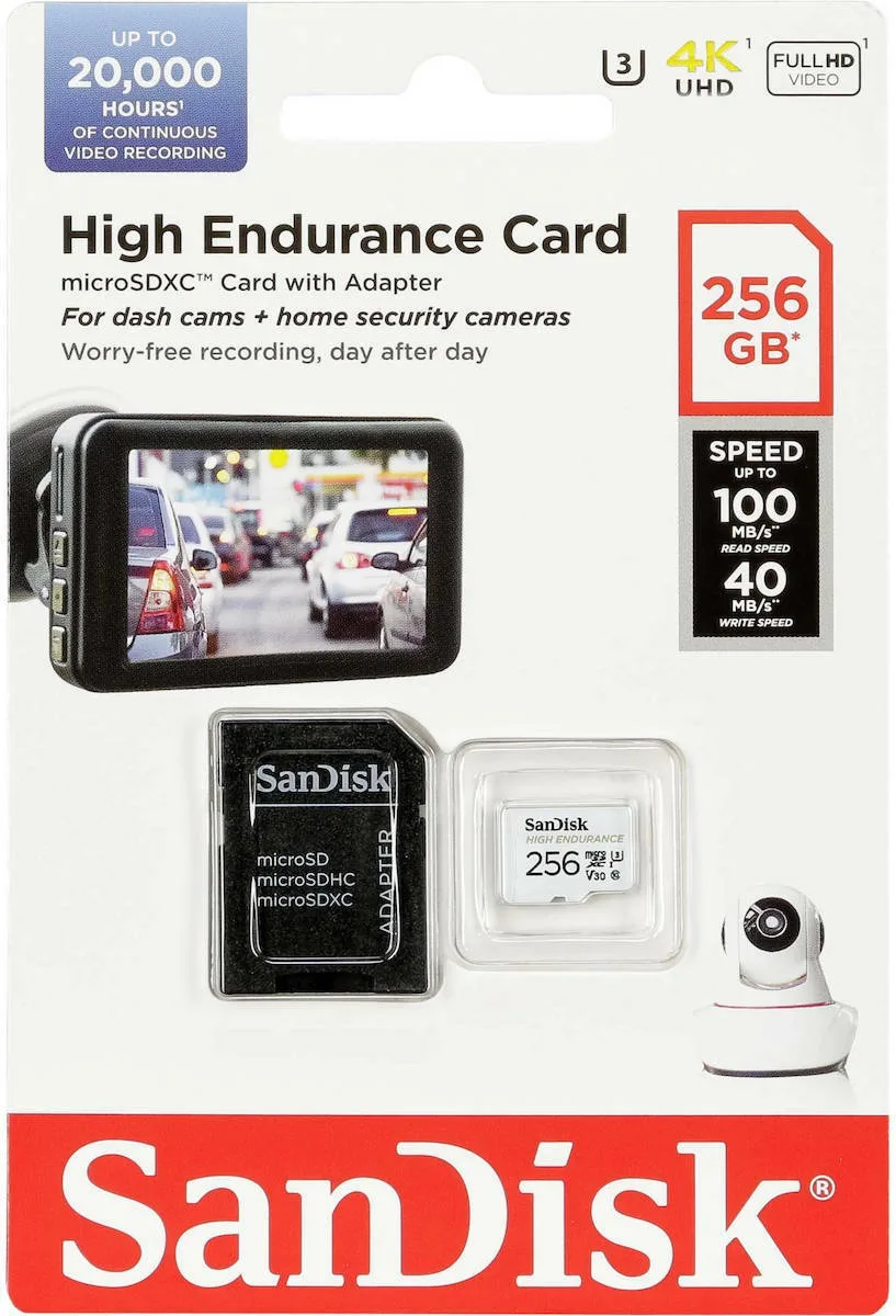 SanDisk High Endurance 256 GB MicroSDXC UHS-I Κατηγορία 10