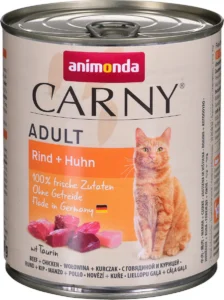 Animonda Carny Adult Υγρή Τροφή για Ενήλικες Γάτες σε Κονσέρβα με Βοδινό και Κοτόπουλο χωρίς Σιτηρά 800gr