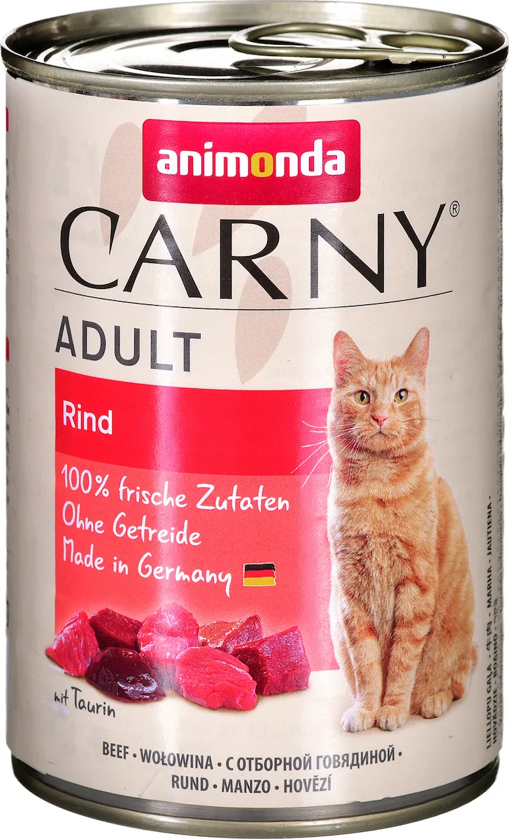 Animonda Carny Adult Υγρή Τροφή για Ενήλικες Γάτες σε Κονσέρβα με Βοδινό χωρίς Σιτηρά & Γλουτένη 400gr 83723