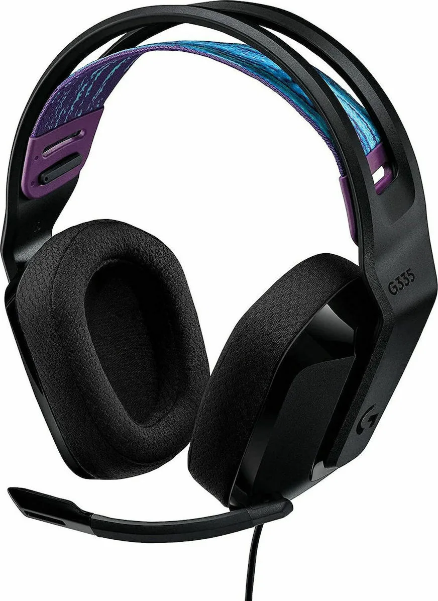 Gaming Headset Logitech G G335 με Καλώδιο 3.5mm Μαύρο