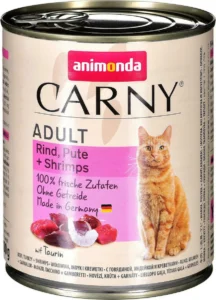 Animonda Carny Adult Υγρή Τροφή για Ενήλικες Γάτες σε Κονσέρβα με Βοδινό, Γαλοπούλα και Γαρίδες χωρίς Σιτηρά 800gr