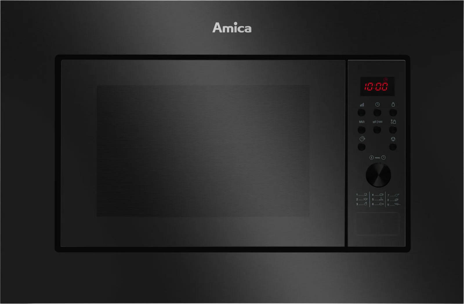 Amica AMGB20E2GB F-TYPE Εντοιχιζόμενος Φούρνος Μικροκυμάτων με Grill 20lt 700W Μαύρος