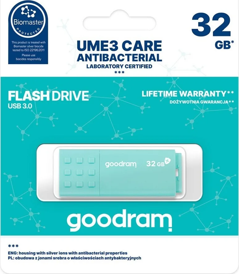 GoodRAM UME3 32GB USB 3.0 Stick Τιρκουάζ
