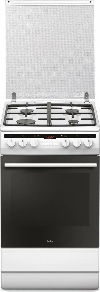 Amica 57GE3.43HZpTaDNAQ(W) Κουζίνα 65lt με Εστίες Υγραερίου Π50εκ. Λευκή