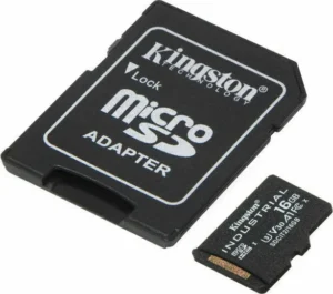 Kingston Industrial microSDHC 16GB Class 10 U3 V30 A1 UHS-I με αντάπτορα