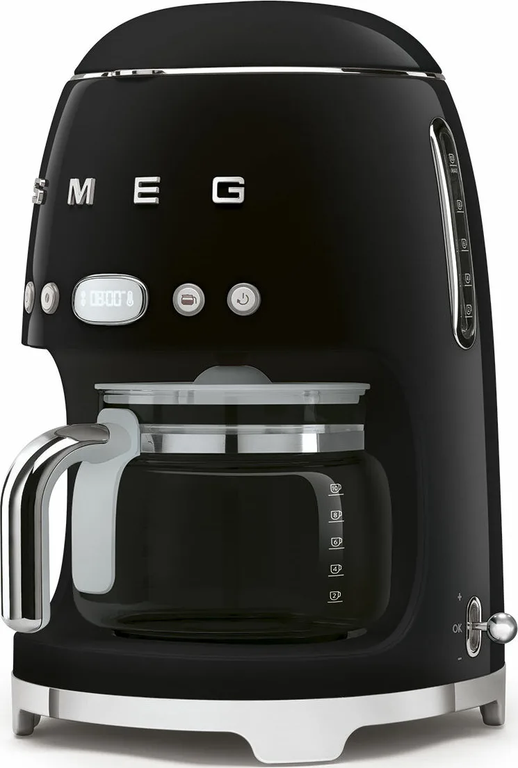 Smeg Προγραμματιζόμενη DCF02BLEU Καφετιέρα Φίλτρου 1050W Black