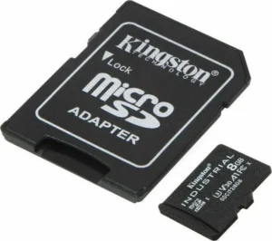Kingston Industrial microSDHC 8GB Class 10 U3 V30 A1 UHS-I με αντάπτορα