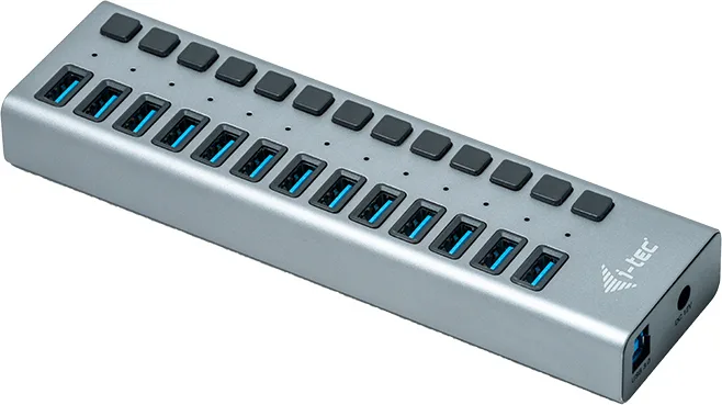 i-tec USB 3.0 Hub 13 Θυρών με σύνδεση USB-A & Θύρα Φόρτισης και Εξωτερική Παροχή Ρεύματος (U3CHARGEHUB13)