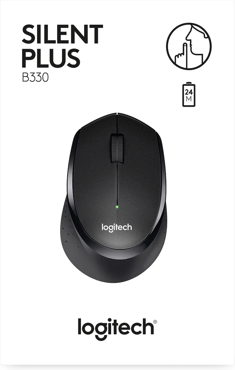 Logitech B330 Silent Plus ποντίκι Δεξιού χεριού RF Wireless Οπτικός 1000 DPI