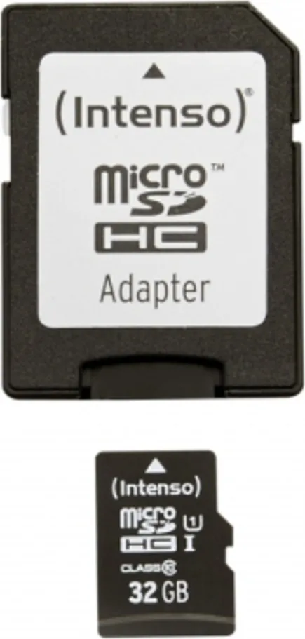 Intenso microSDHC 32GB Class 10 U1 UHS-I με αντάπτορα